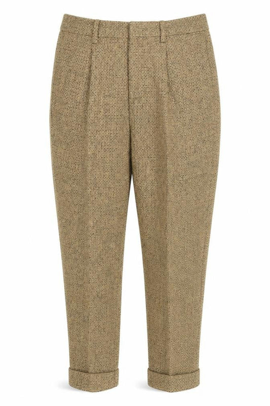 Womens UK Size 32 ASOS Regular Fit Cropped Brown Trousers