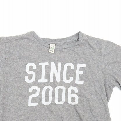 Earth Positive Girls Grey   Basic T-Shirt Size 9-10 Years