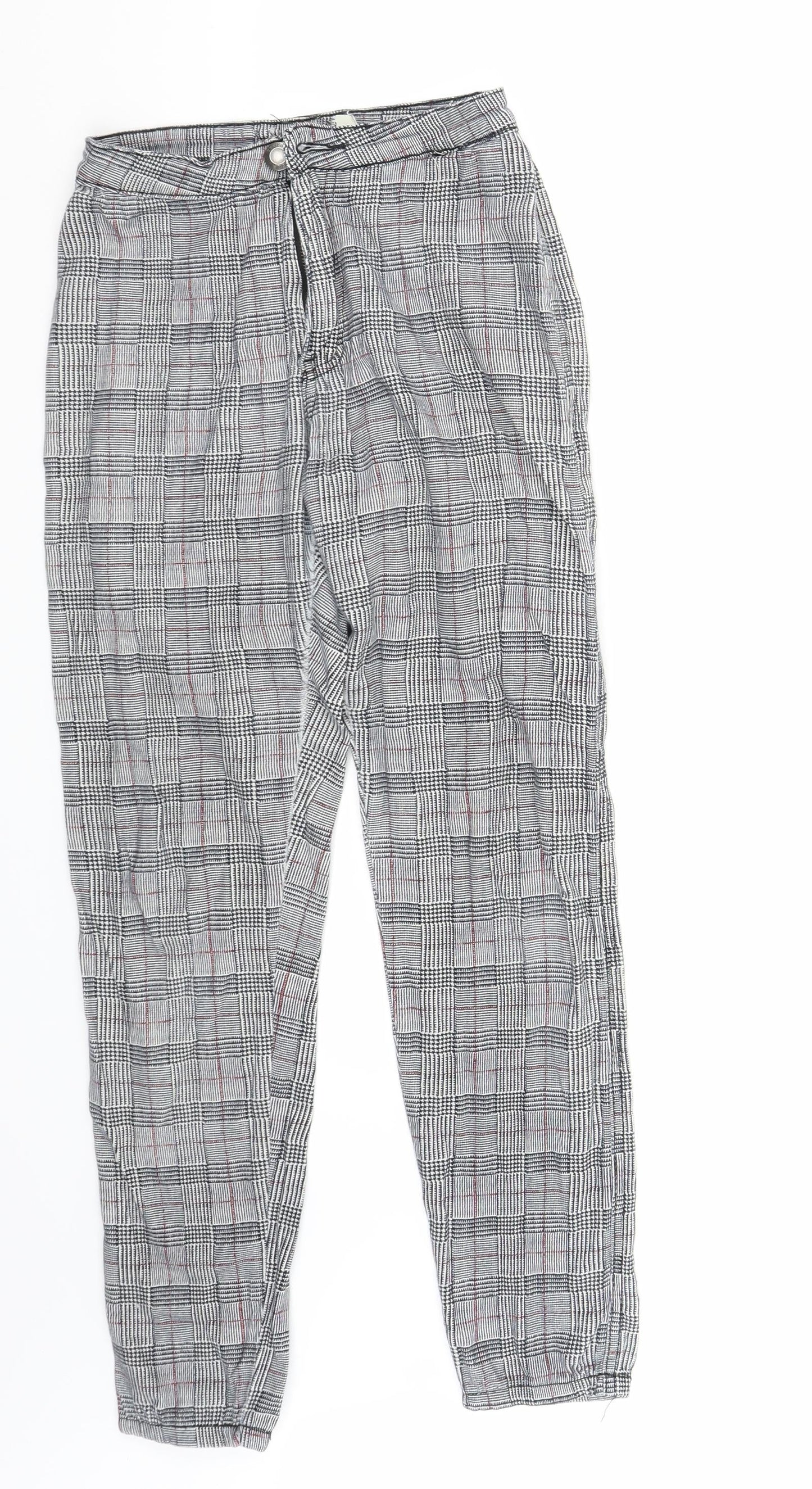 Womens UK Size 8 Preworn Regular Fit  Grey Trousers