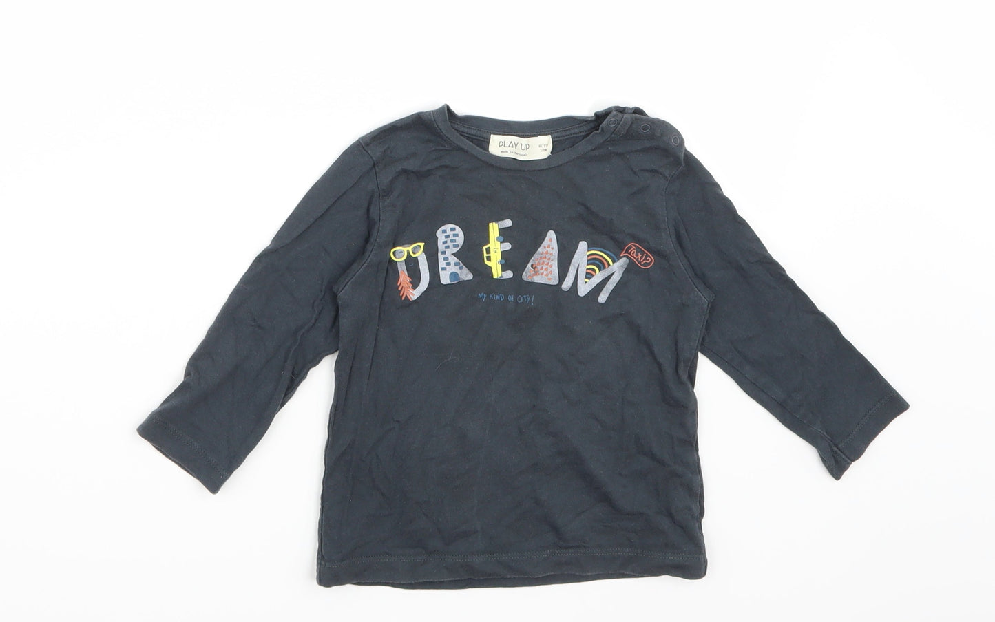 Play up Boys Grey   Basic T-Shirt Size 2 Years