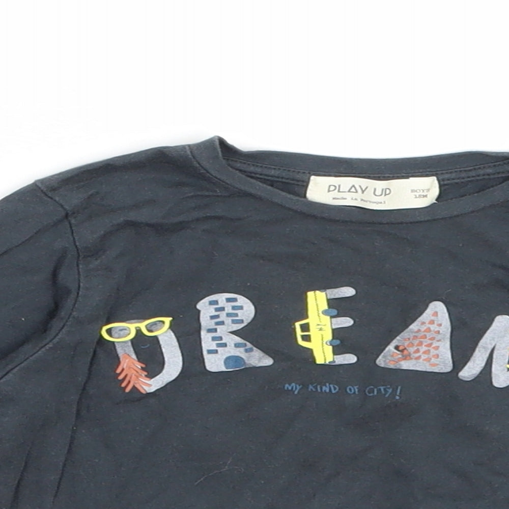 Play up Boys Grey   Basic T-Shirt Size 2 Years