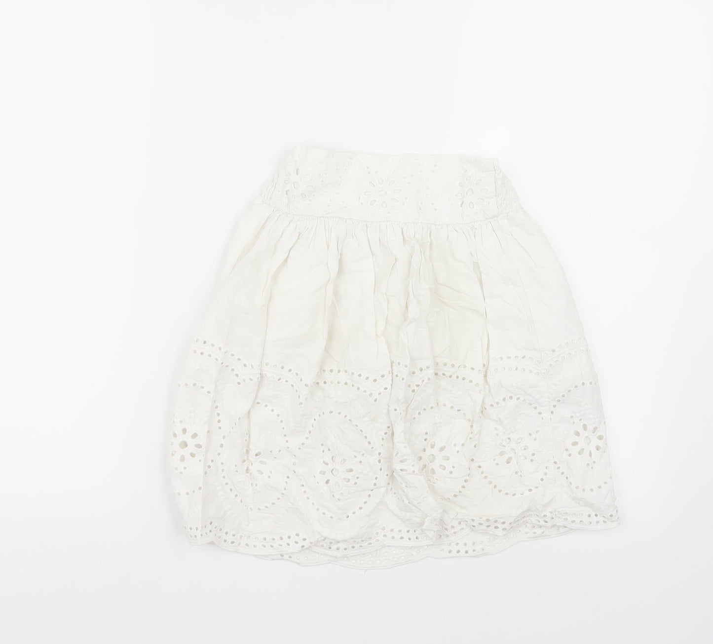Zara Girls White   A-Line Skirt Size 5 Years