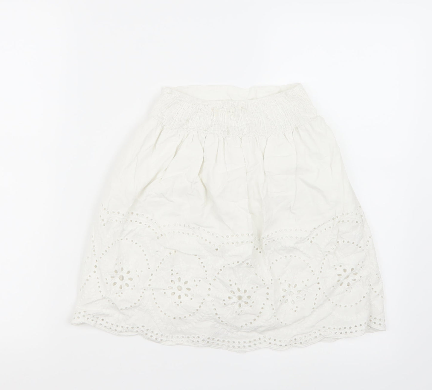 Zara Girls White   A-Line Skirt Size 5 Years