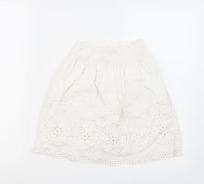 Zara Girls White   A-Line Skirt Size 5 Years