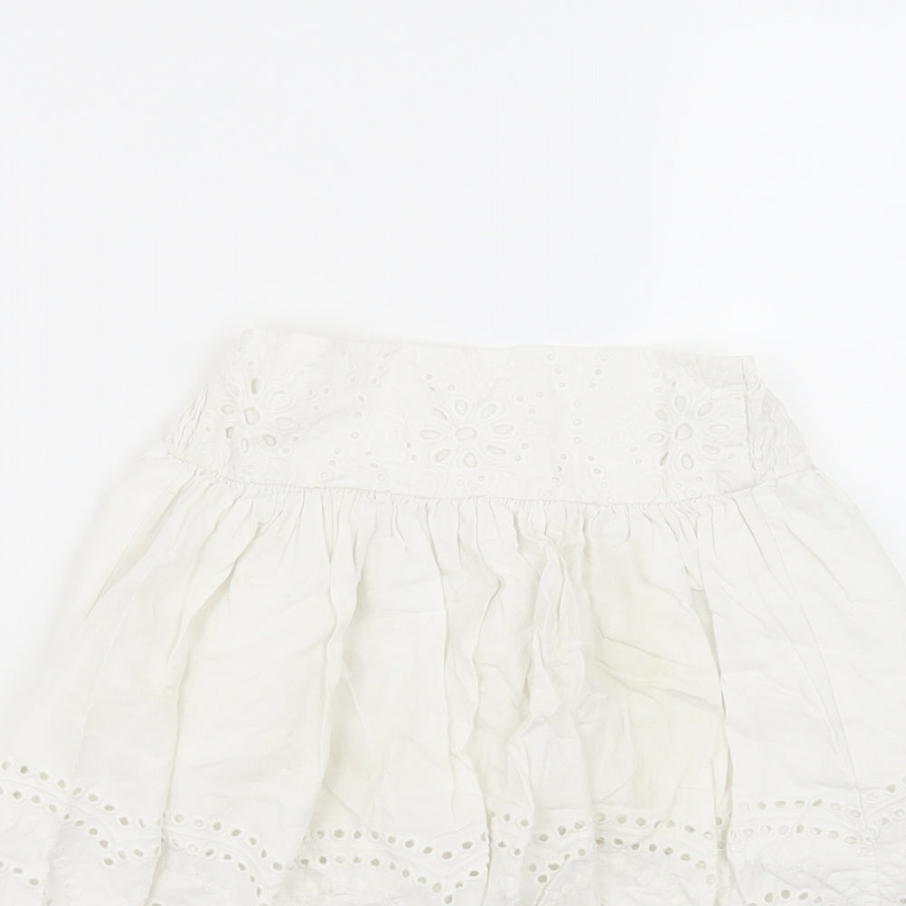 Zara Girls White   A-Line Skirt Size 5 Years