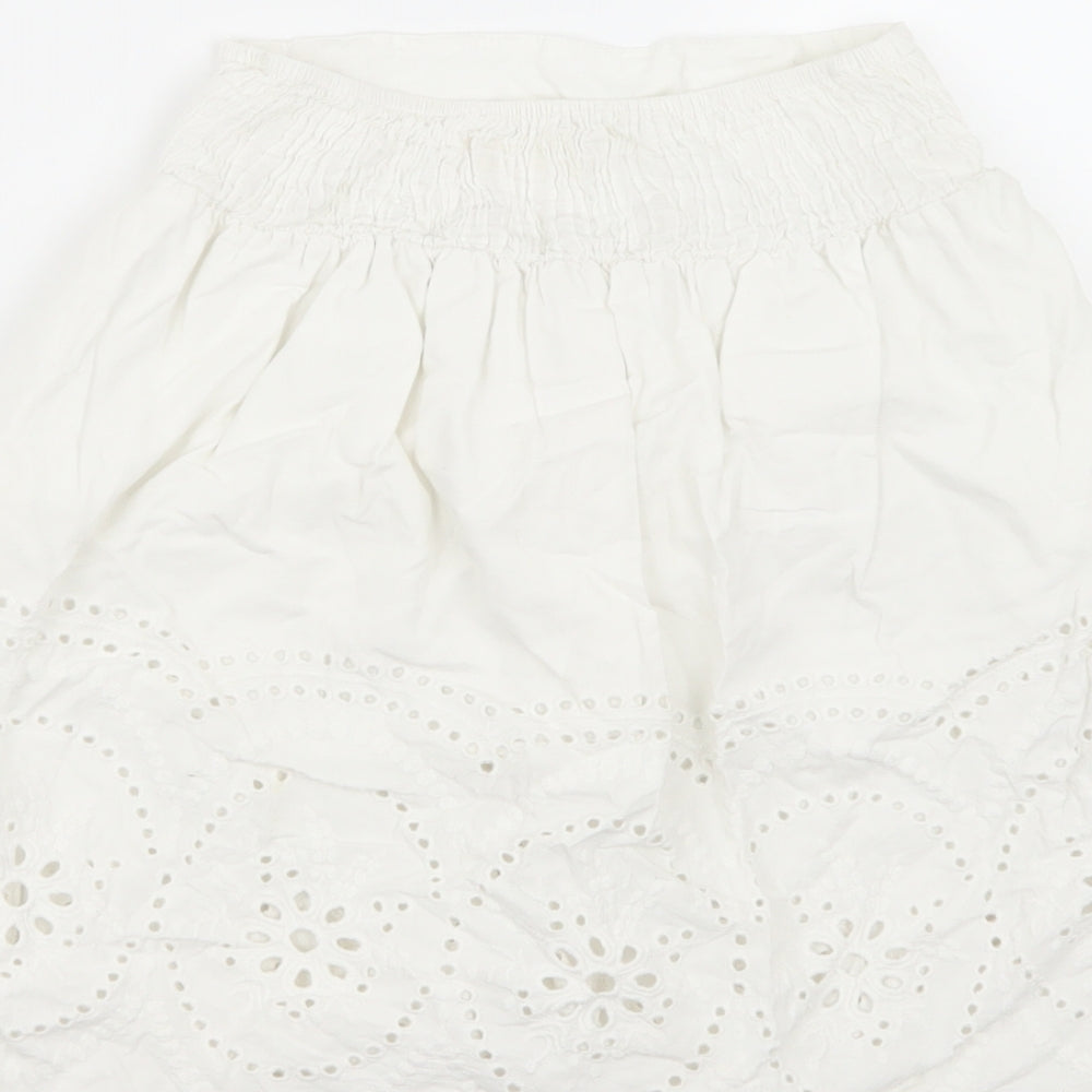 Zara Girls White   A-Line Skirt Size 5 Years