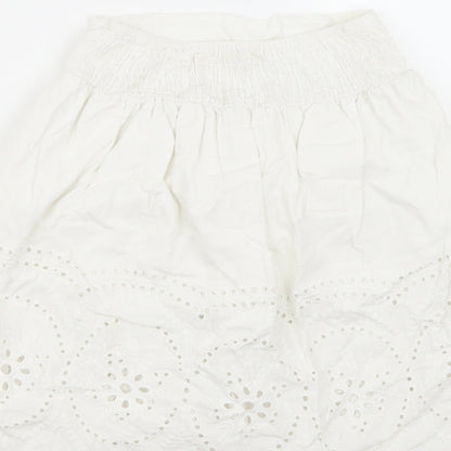 Zara Girls White   A-Line Skirt Size 5 Years