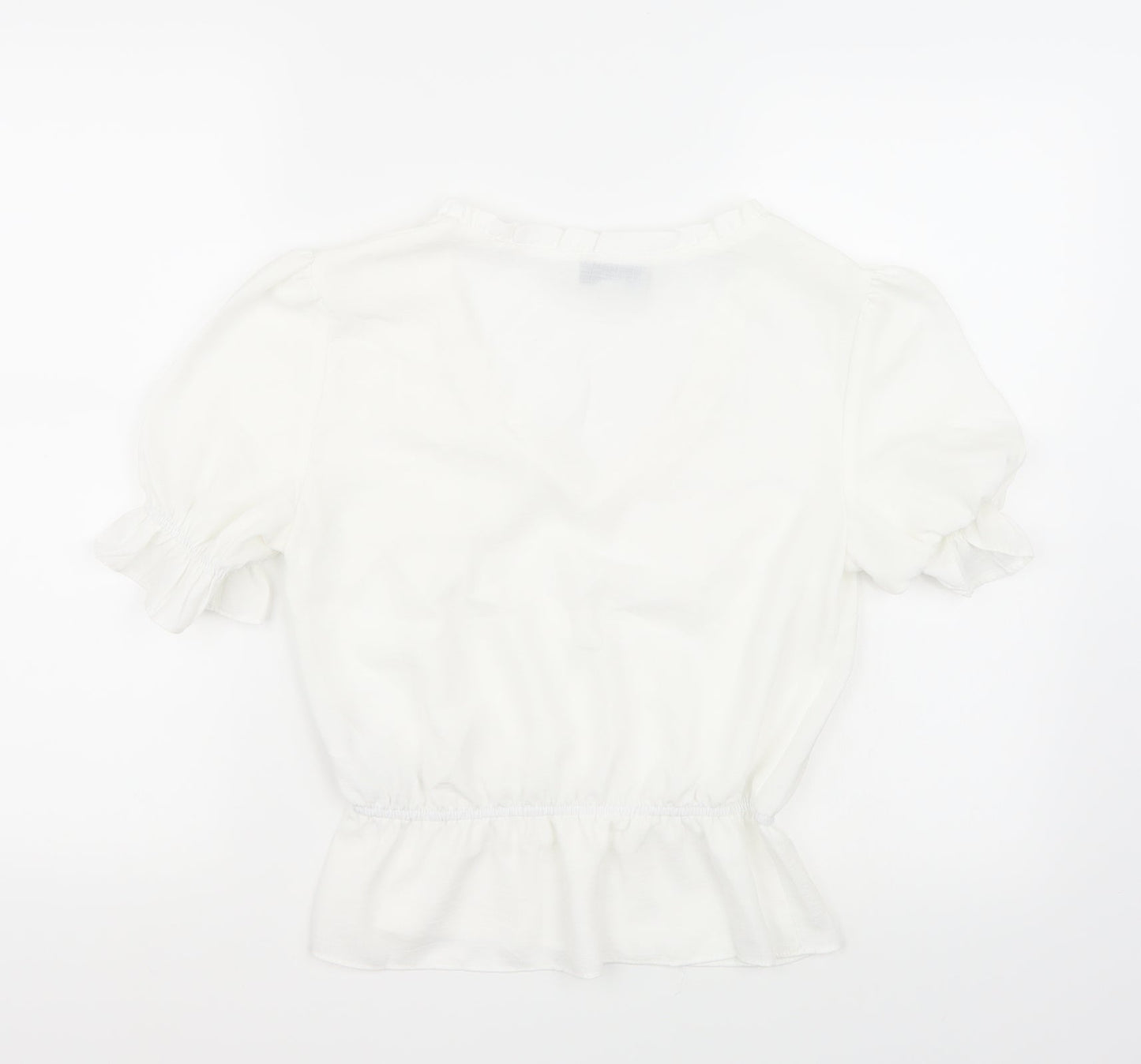 Womens UK Size 6 Topshop White Basic T-Shirt