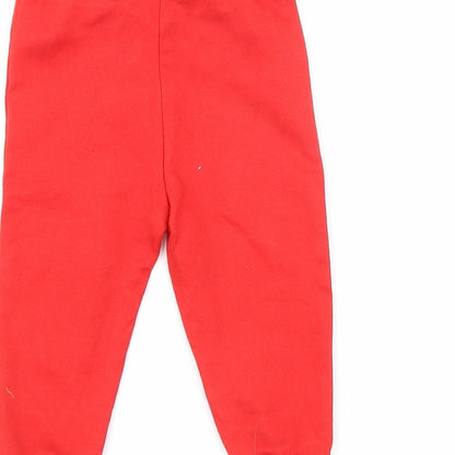 Disney Boys Red   Jogger Trousers Size 9 Months