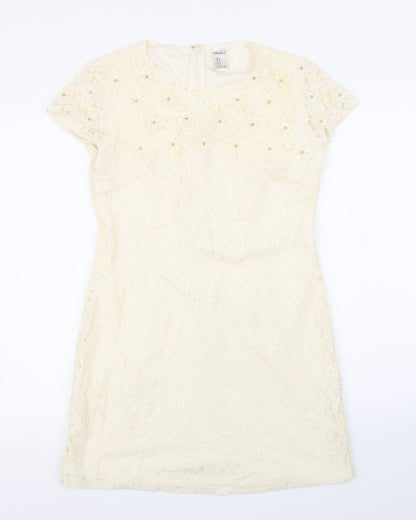 FOREVER 21 Womens Beige  Lace A-Line  Size M