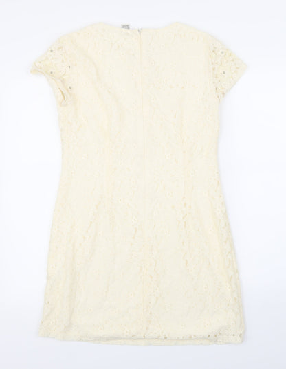 FOREVER 21 Womens Beige  Lace A-Line  Size M