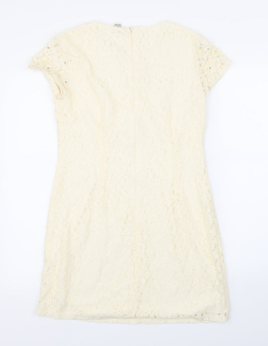 FOREVER 21 Womens Beige  Lace A-Line  Size M