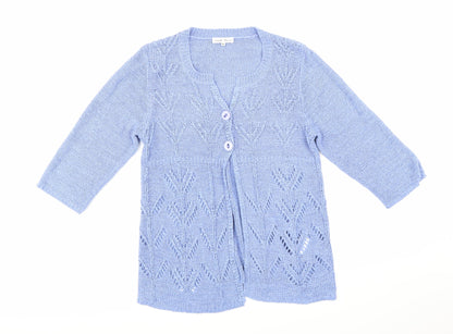 Donatella Maurizio Womens Purple  Knit Cardigan Jumper Size M