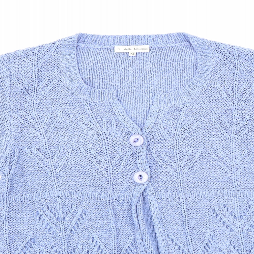 Donatella Maurizio Womens Purple  Knit Cardigan Jumper Size M