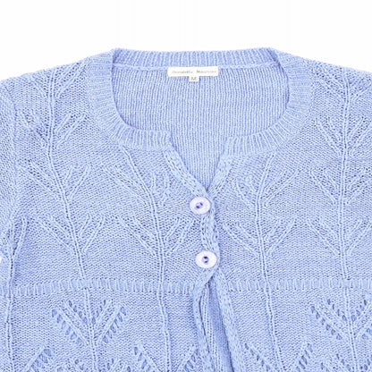 Donatella Maurizio Womens Purple  Knit Cardigan Jumper Size M