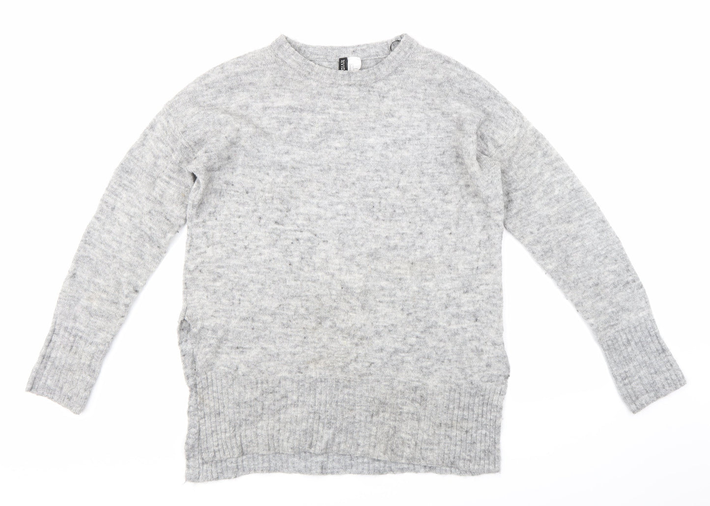 H&M Womens Grey  Knit Pullover Jumper Size S