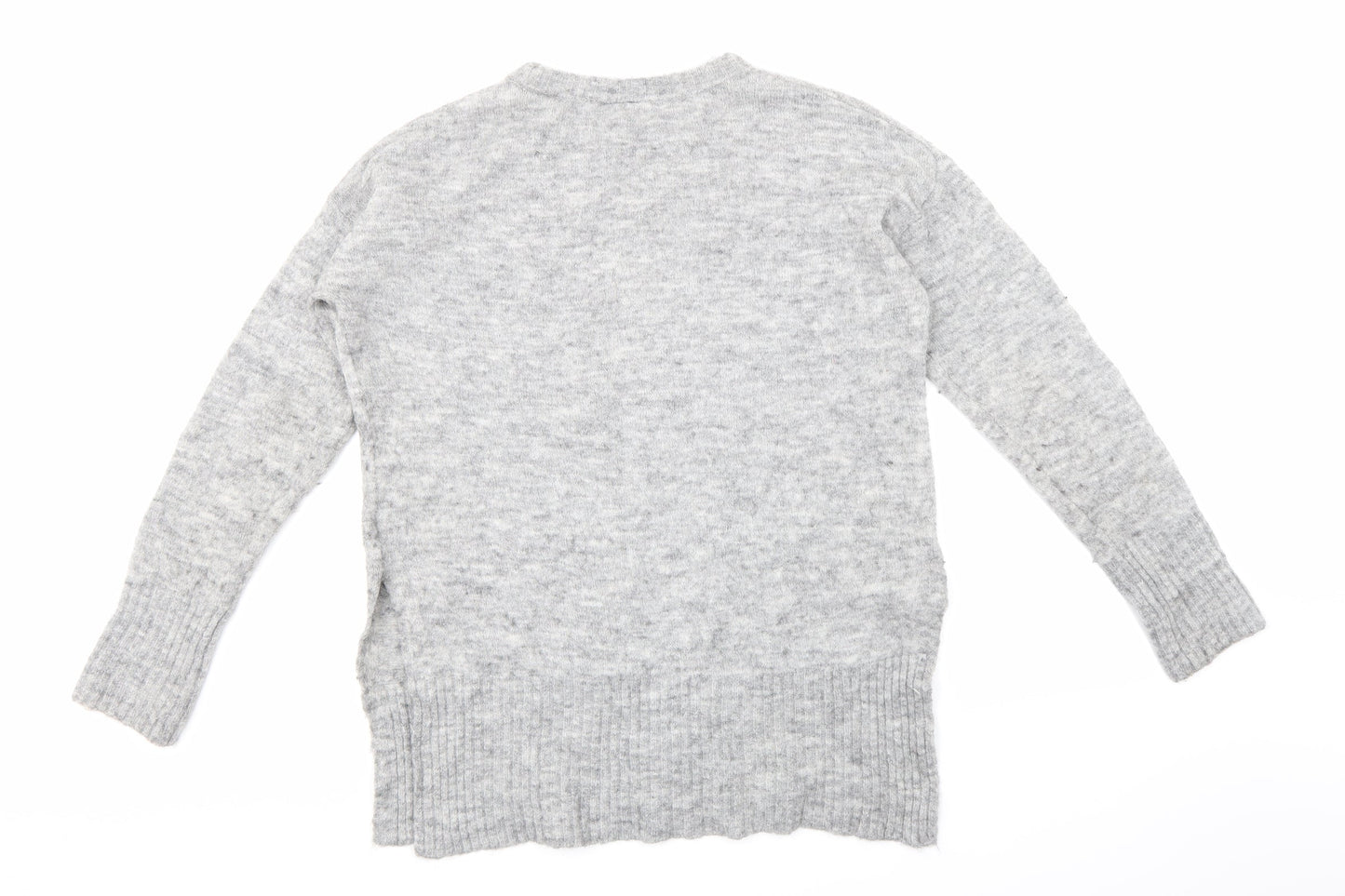 H&M Womens Grey  Knit Pullover Jumper Size S