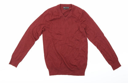Marks and Spencer Mens Red  Knit Pullover Jumper Size XS