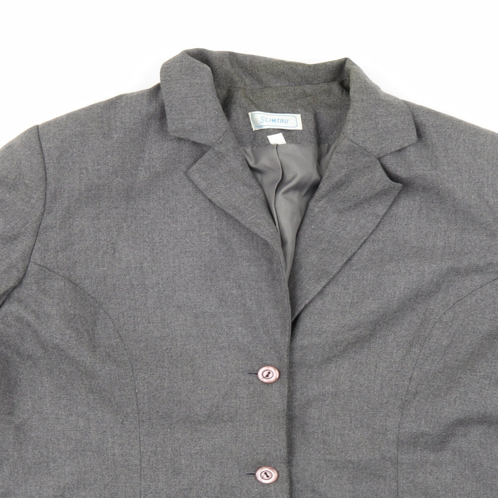 Slimtru Womens Grey   Jacket Blazer Size 14