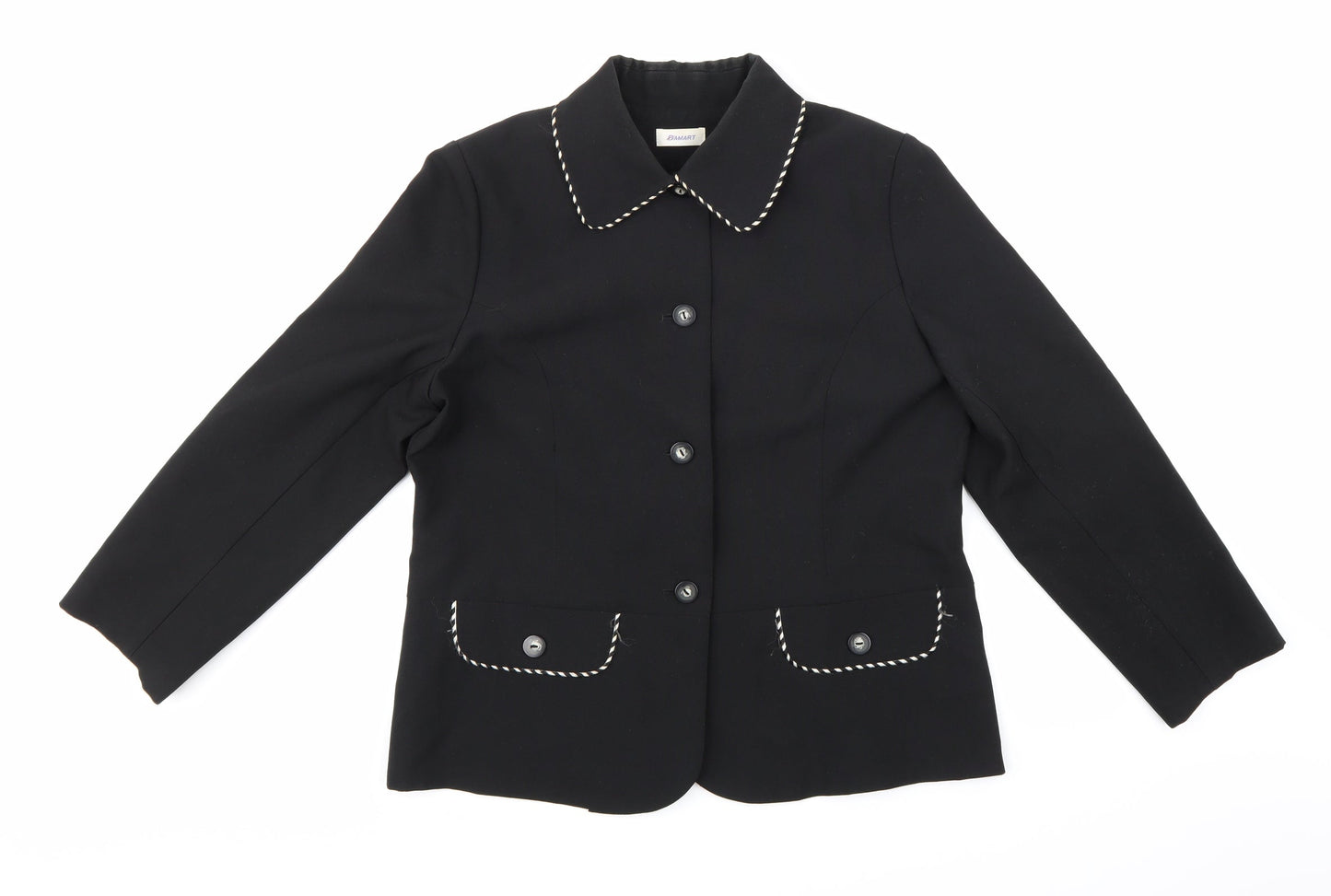 Womens UK Size 14 Damart Black Jacket