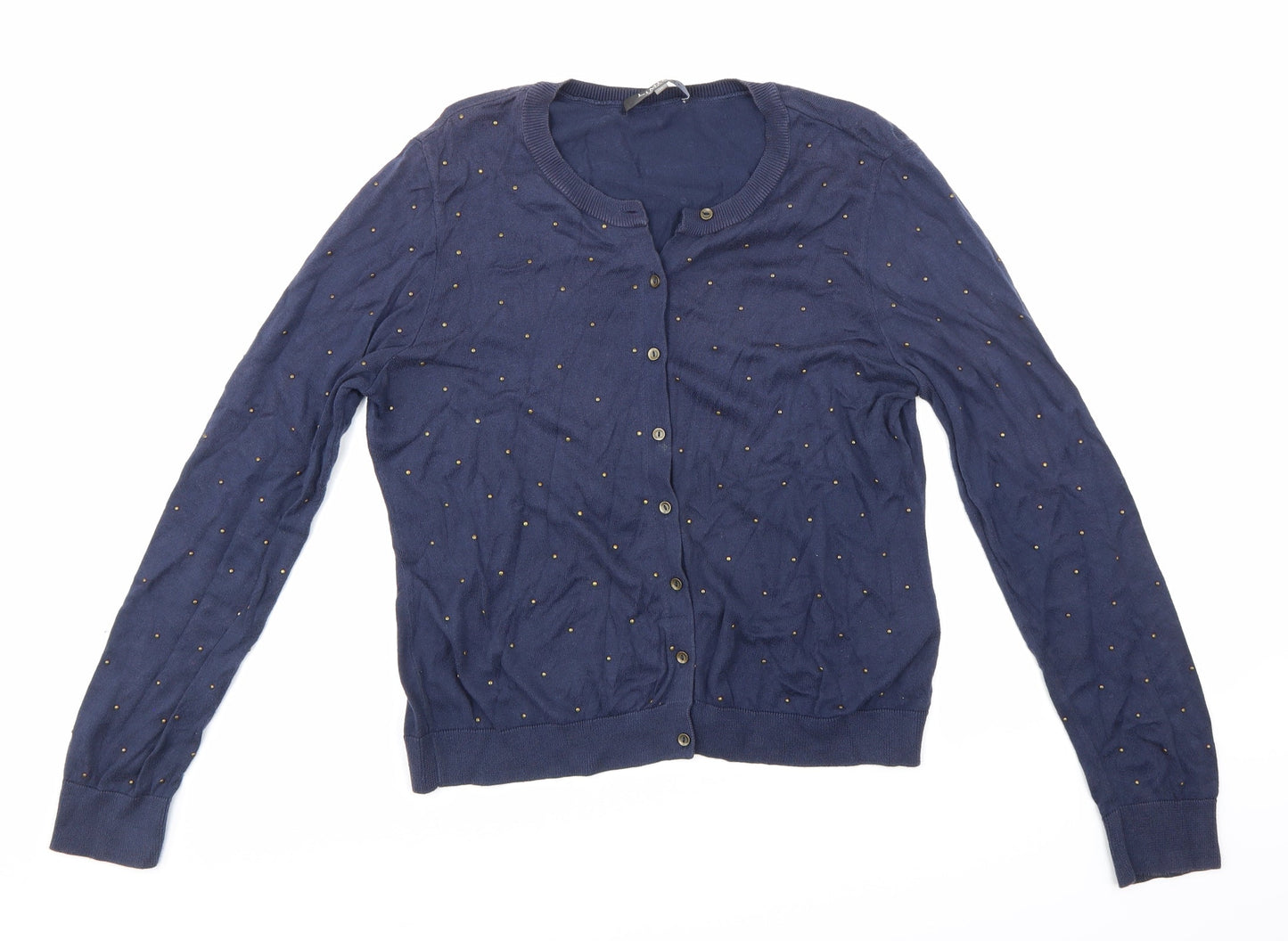 Limited Womens Blue  Knit Cardigan Jumper Size 14