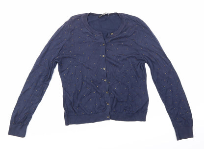 Limited Womens Blue  Knit Cardigan Jumper Size 14