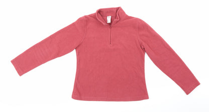 Preworn Womens Pink  Fleece Pullover Sweatshirt Size S