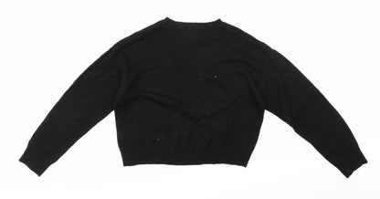 H&M Womens Black  Knit Pullover Jumper Size S