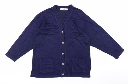 Pure & Natural Womens Blue   Cardigan Jumper Size M