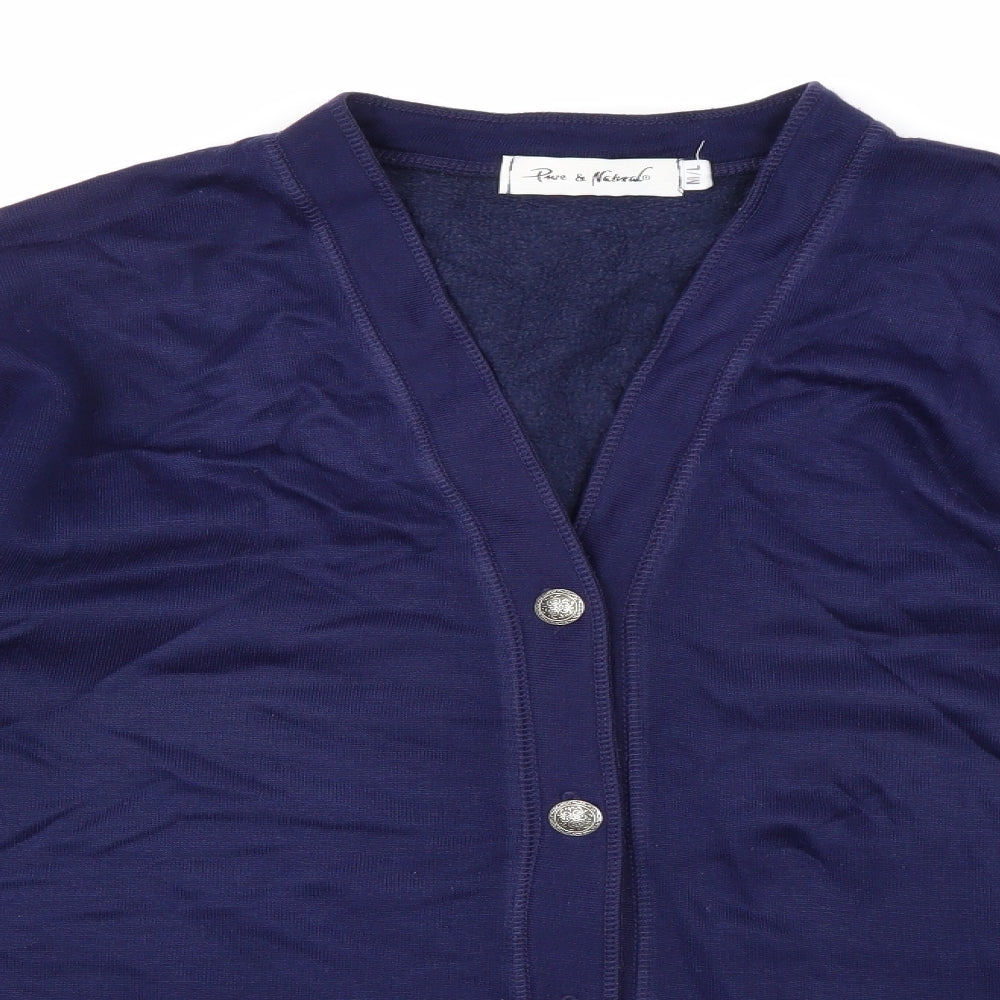 Pure & Natural Womens Blue   Cardigan Jumper Size M