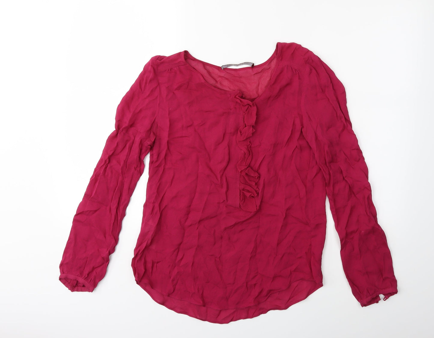 Womens UK Size 8 Preworn Pink Basic Blouse