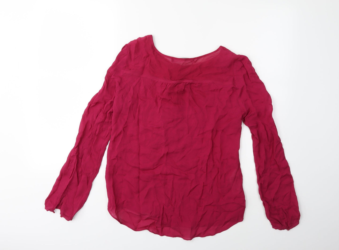 Womens UK Size 8 Preworn Pink Basic Blouse