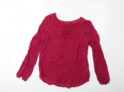 Womens UK Size 8 Preworn Pink Basic Blouse