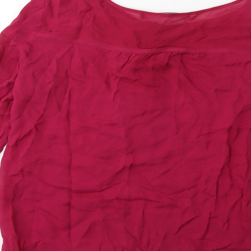 Womens UK Size 8 Preworn Pink Basic Blouse