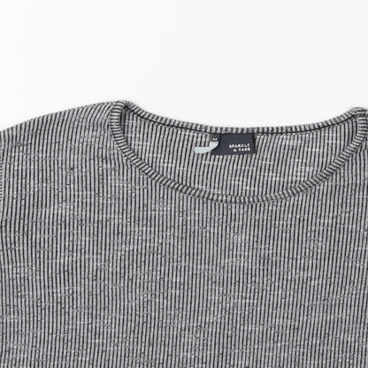 Womens UK Size M Sparkle & Fade Grey Basic T-Shirt