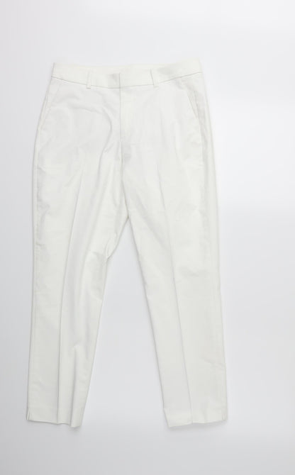Womens UK Size 25 in Uniqlo Regular Fit  White Trousers