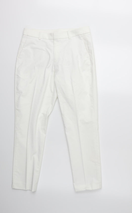 Womens UK Size 25 in Uniqlo Regular Fit  White Trousers