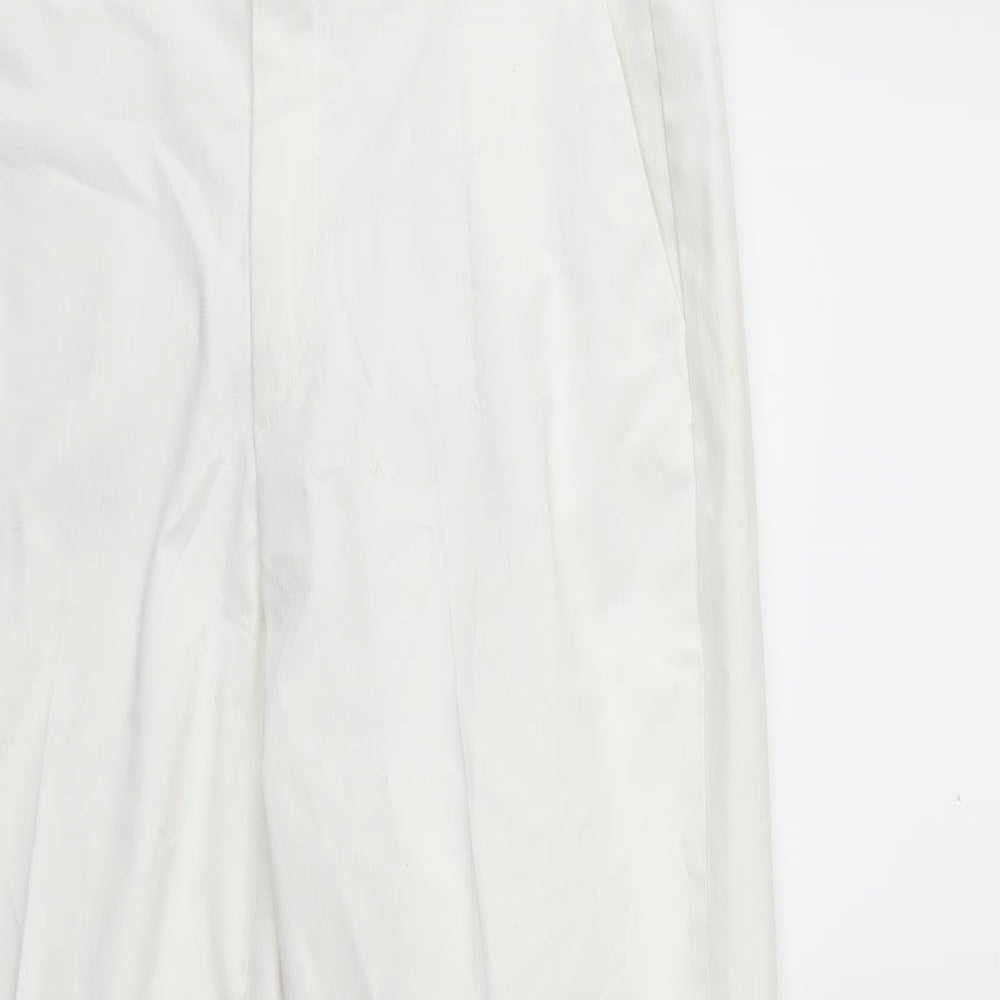 Womens UK Size 25 in Uniqlo Regular Fit  White Trousers