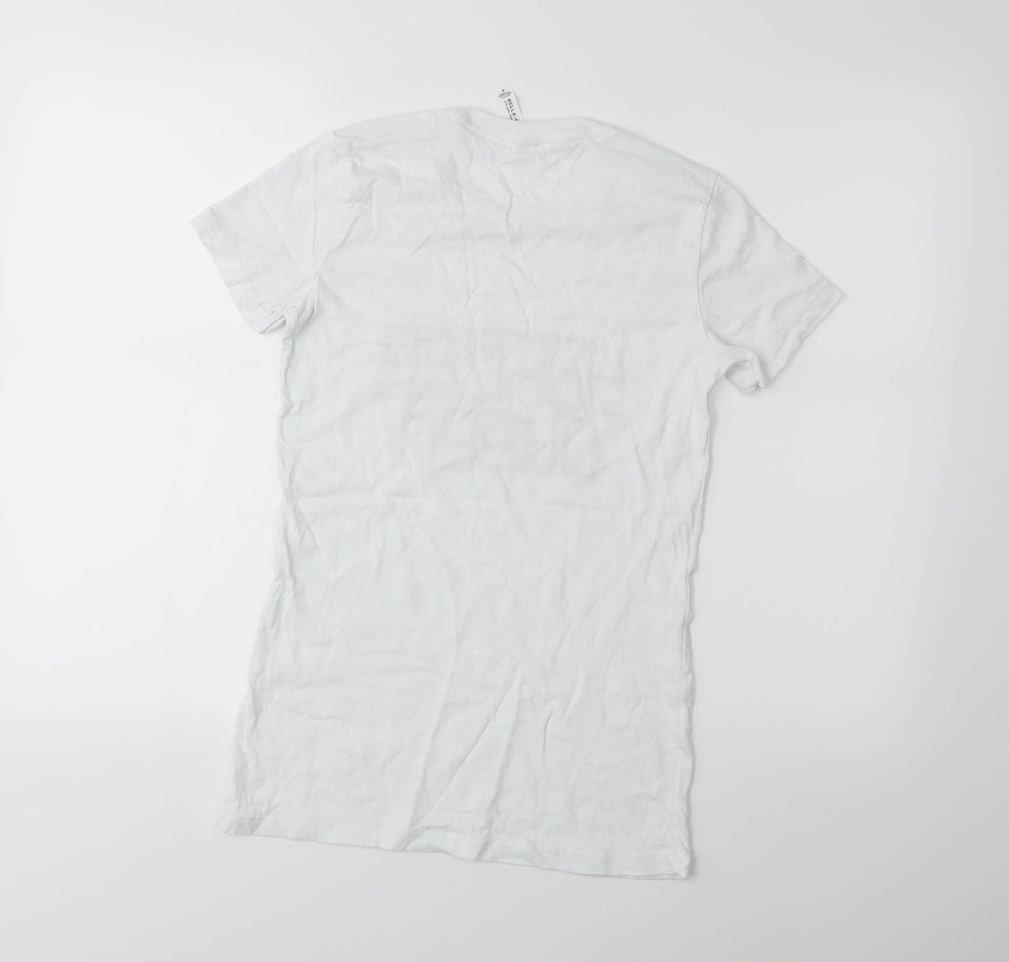 Womens UK Size M Bella + Canvas White Basic T-Shirt