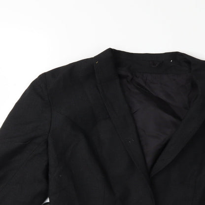 Preworn Womens Black  Rayon Jacket  Size 14
