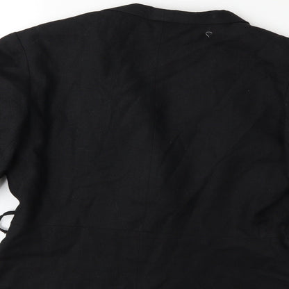 Preworn Womens Black  Rayon Jacket  Size 14
