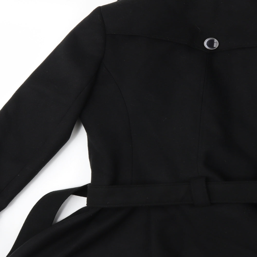 Womens UK Size 10 Be Beau Black Overcoat