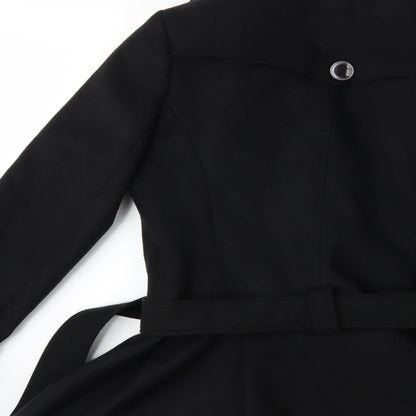 Womens UK Size 10 Be Beau Black Overcoat