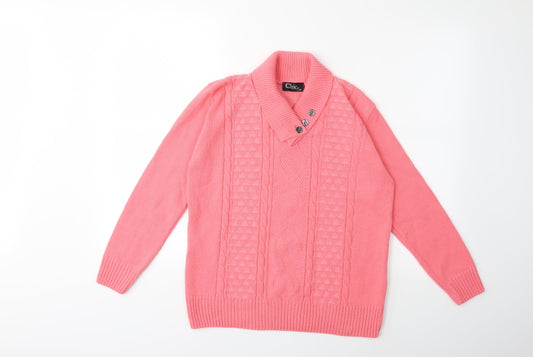 CHIC Womens Pink  Knit Pullover Jumper Size L