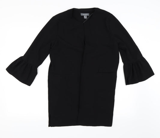 Primark Womens Black  Chiffon Jacket  Size 10  - Longline Jacket