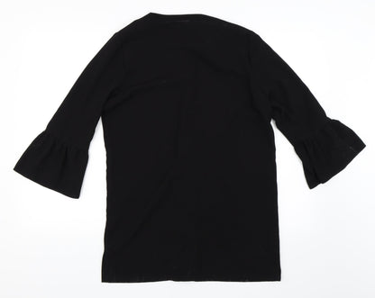 Primark Womens Black  Chiffon Jacket  Size 10  - Longline Jacket