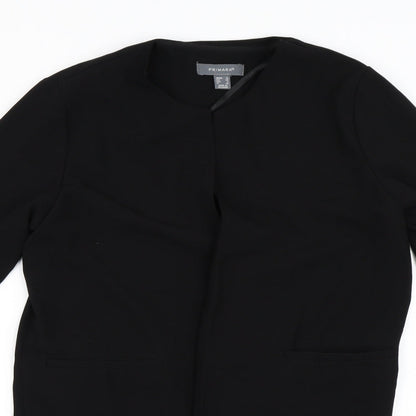 Primark Womens Black  Chiffon Jacket  Size 10  - Longline Jacket