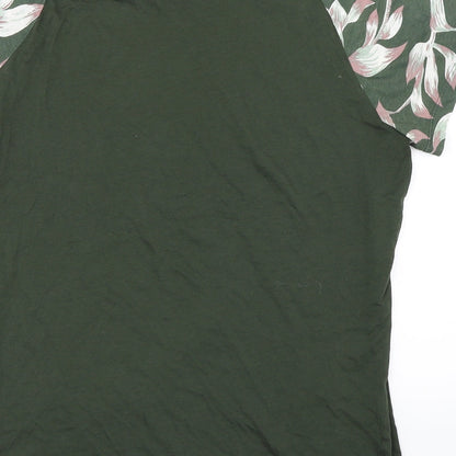 Womens UK Size XS H&M Green Basic T-Shirt