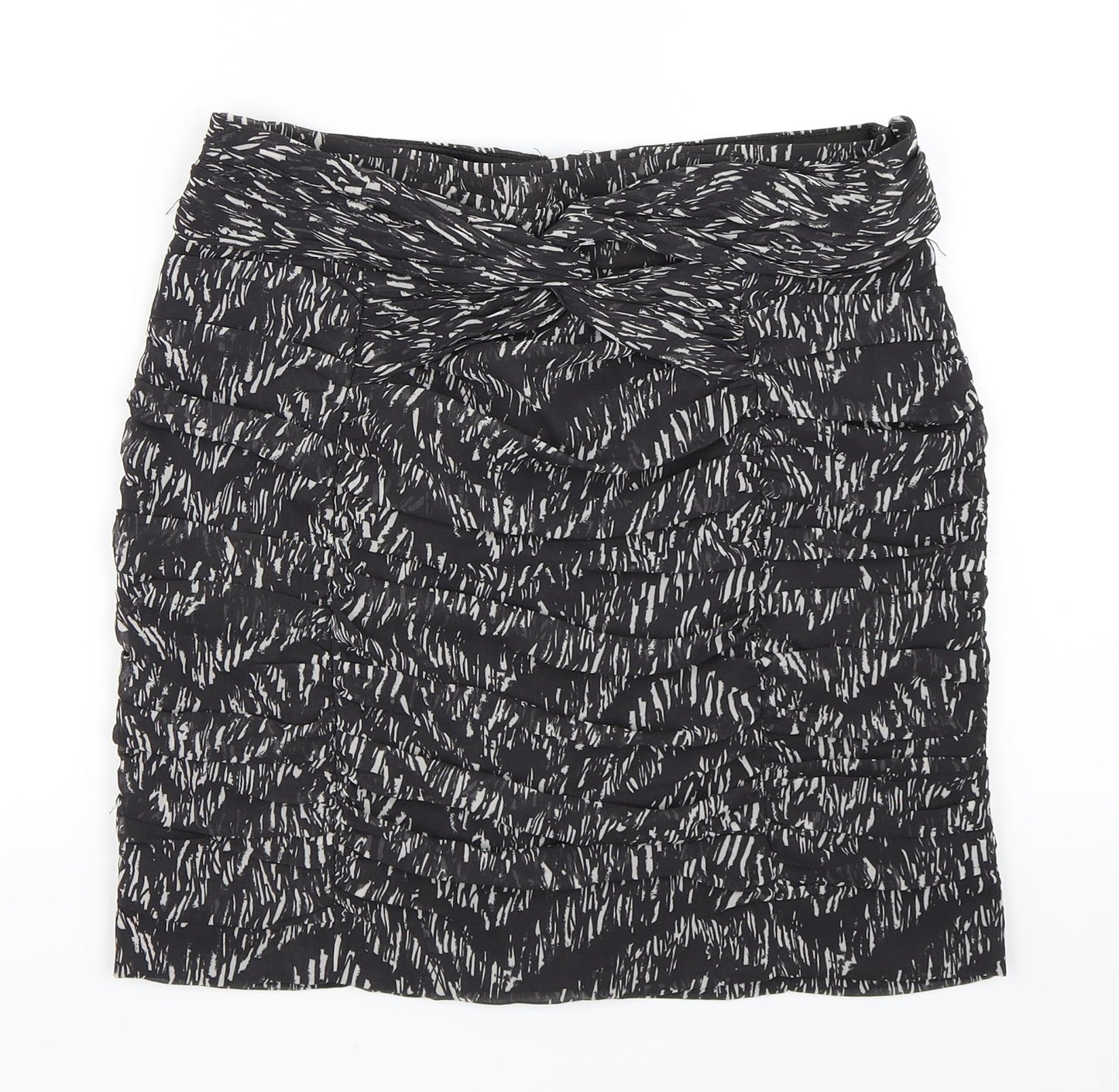 H&M Womens Black Animal Print  Mini Skirt Size 40