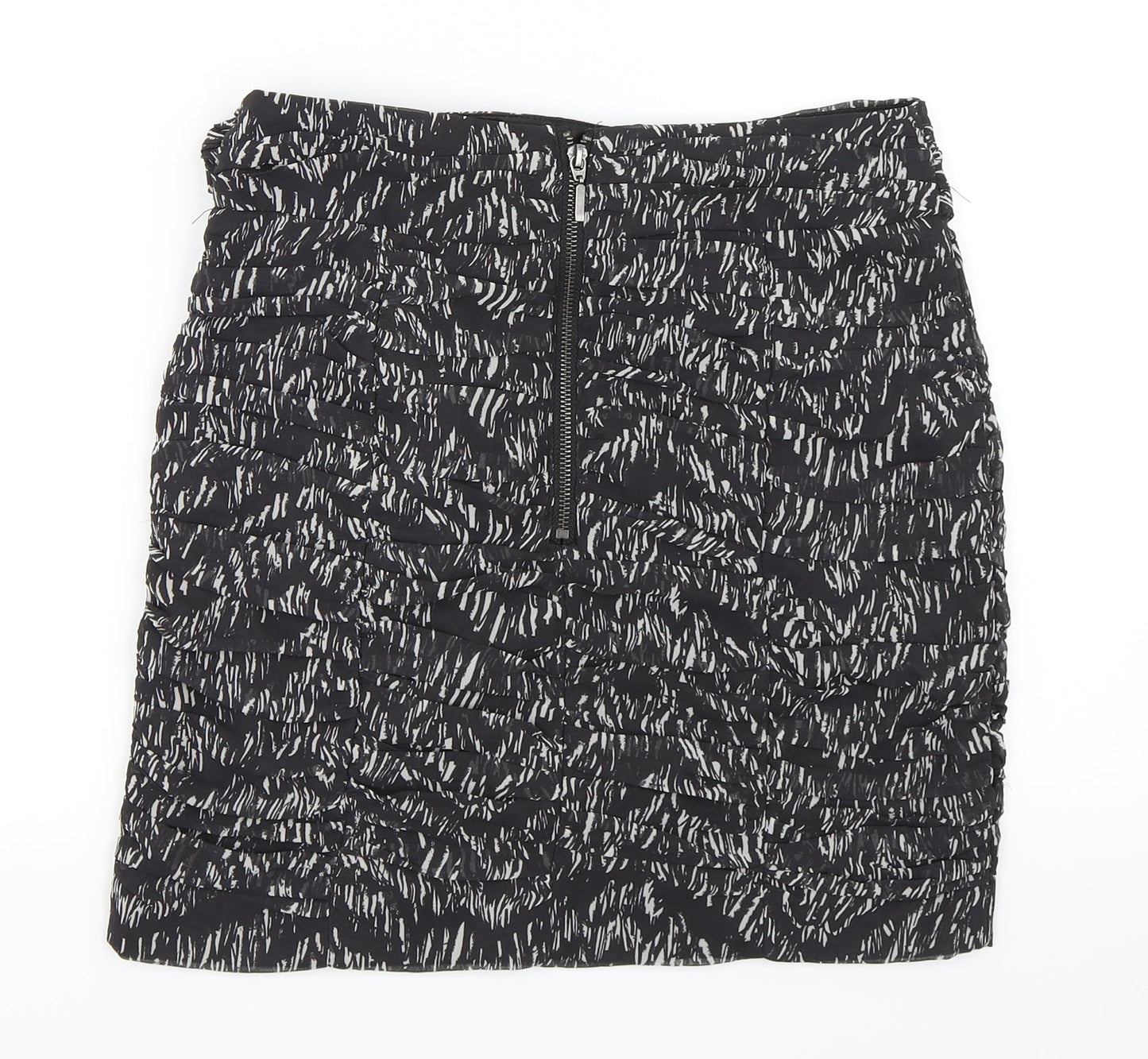 H&M Womens Black Animal Print  Mini Skirt Size 40